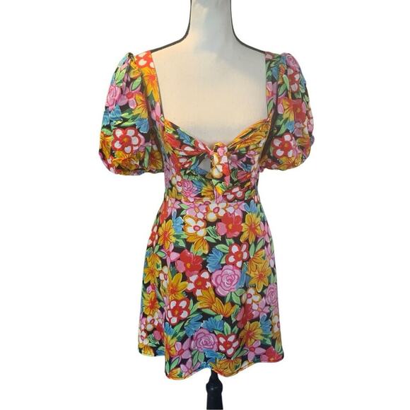 For Love & Lemons Puff Sleeve Mini Dress - Picture 11 of 12